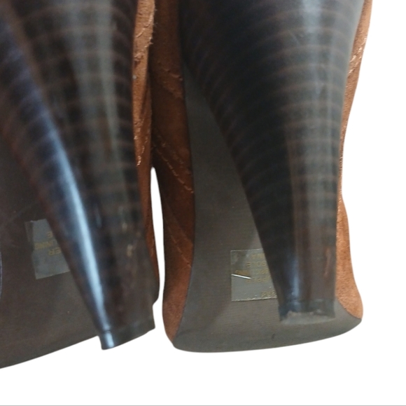 Jessica Simpson Brown Suede Knee High Boots Vernica Tall Heeled Boots sz 9 B - Picture 12 of 15